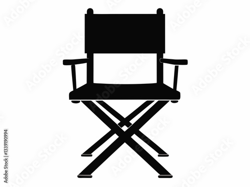 Director's Chair  black  silhouette,Director's Chair icon