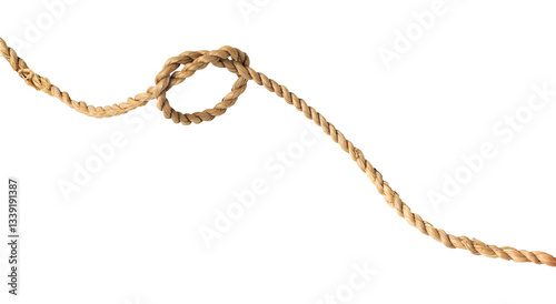 Bild auf Leinwand rope with knot isolated