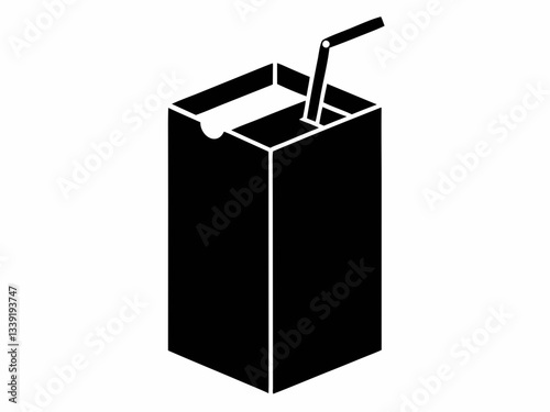 Juice Box black silhouette,Juice Box Icon,Juice Box clipart