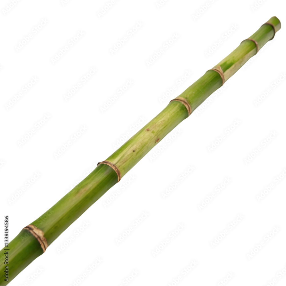 Fototapeta premium Bamboo trunk stick isolated on transparent background