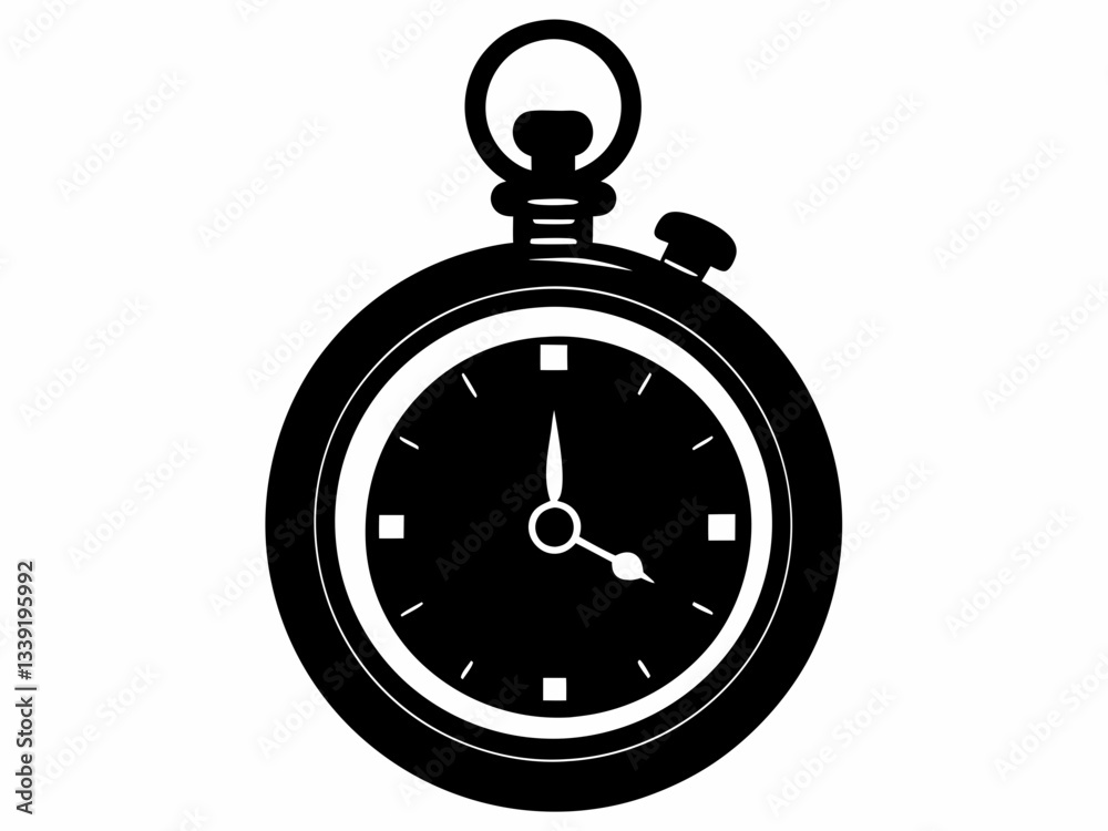Timer Silhouette Icon,Pocket Watch silhouette Timer Silhouette Icon,Pocket Watch silhouette