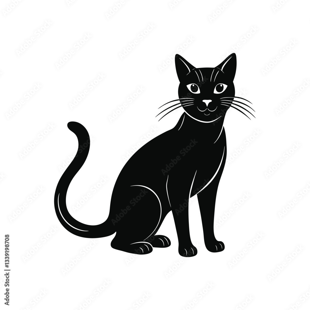 vector illustration of a black cat vector illustration of a black cat