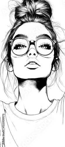 Modern Minimal Female Portrait One Line Art, Elegant Woman Silhouette Line Art Drawing, and Elegant Female Portrait Linear Silhouette form a cohesive style with Woman Sketch Illustration and Trendy