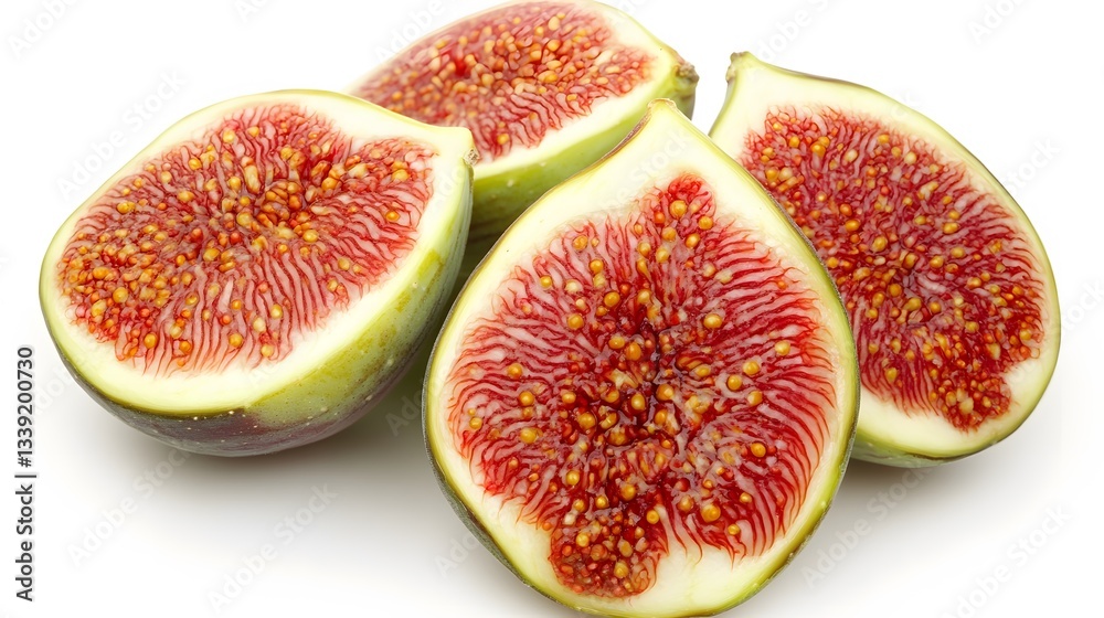 Juicy Figs Halved Close Up Fresh Fruit Still Life Juicy Figs Halved Close Up Fresh Fruit Still Life