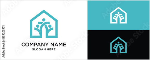 Family home logo Vector Illustration