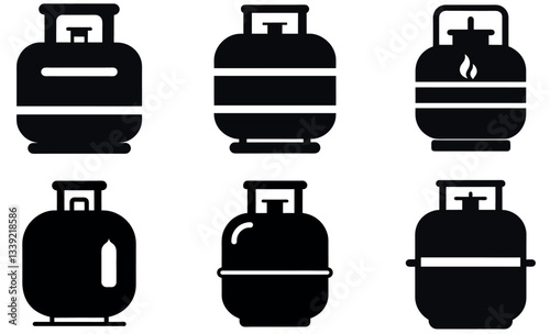 Gas Tank Icons Collection – Vector Illustrations design