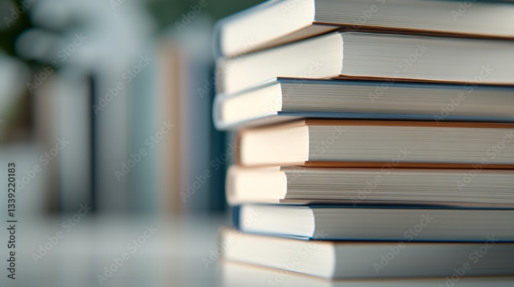Stack of books on a table, neatly organized, featuring various colors and textures, ideal for educational or literary themes. Stack of books on a table, neatly organized, featuring various colors and textures, ideal for educational or literary themes.