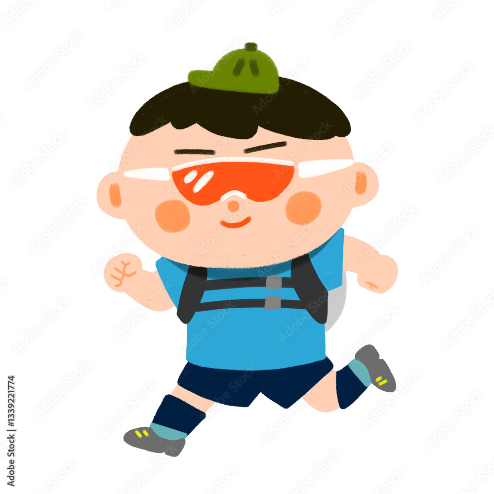 Fototapeta premium トレランをする男性