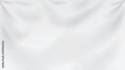 a white realistic fabric cloth with folds