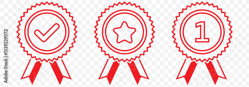 Certified Medal Icon. Approved certified icon. Certified seal . EPS 10.