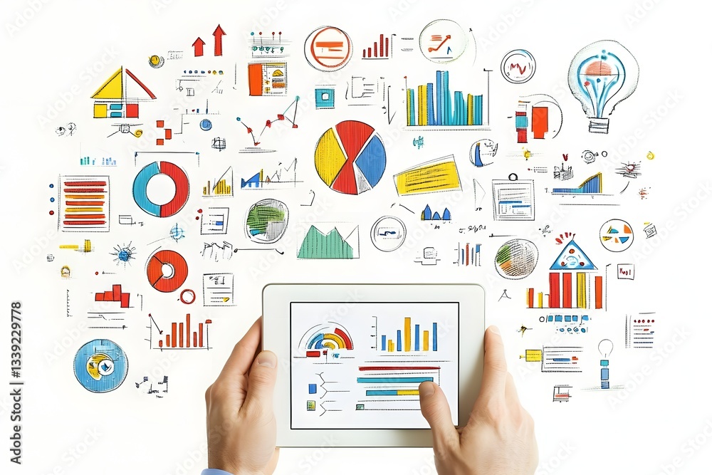 Analyzing Tablet Data with Hand-drawn Colorful Charts and Graphs Analyzing Tablet Data with Hand-drawn Colorful Charts and Graphs