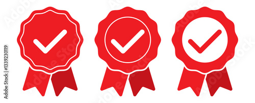 Certified Medal Icon. Approved certified icon. Certified seal . EPS 10.