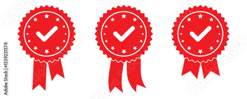 award ribbon star icon symbol, premium quality icon sign - medal, prize, badge, ribbon. web vector icon. EPS 10.