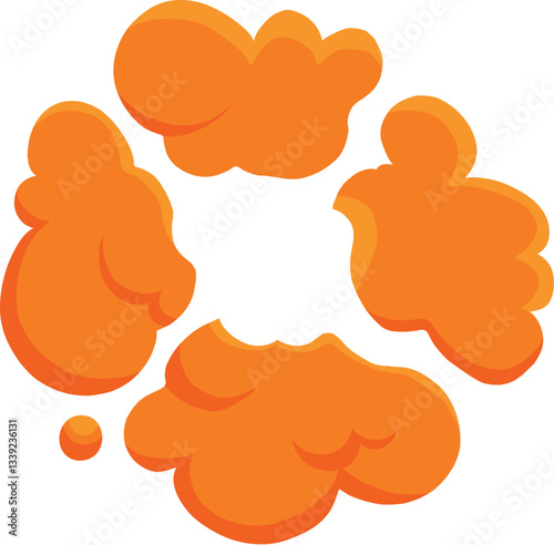 Cartoon motion explosion. Animated explosion shot, explode fire frames. Exploding effect frames vector illustration icon. Explosion cartoon animation, boom movement, explore effect