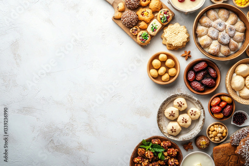 Delicious Middle Eastern Sweets and Dates A Festive Food Spread