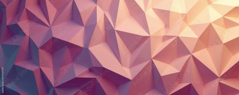 Abstract polygonal wall texture, geometric shapes in muted tones, faceted, white Abstract polygonal wall texture, geometric shapes in muted tones, faceted, white