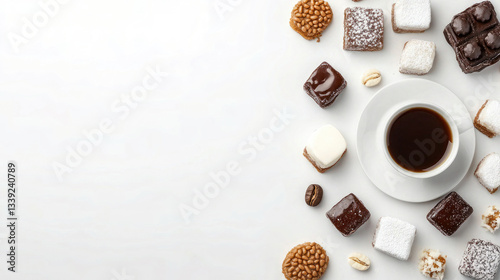 Indulge in Coffee & Assorted Sweets Delightful Dessert Treats