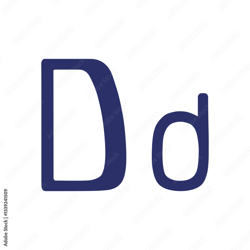 Fototapeta premium English letter (uppercase and lowercase) isolated on white background