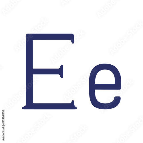 English letter (uppercase and lowercase) isolated on white background