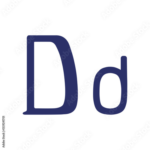 English letter (uppercase and lowercase) isolated on white background