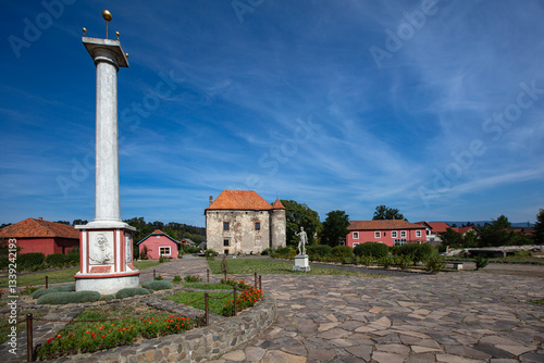 medieval castle Saint Miklosh in Chynadiyevo, Ukraine photo
