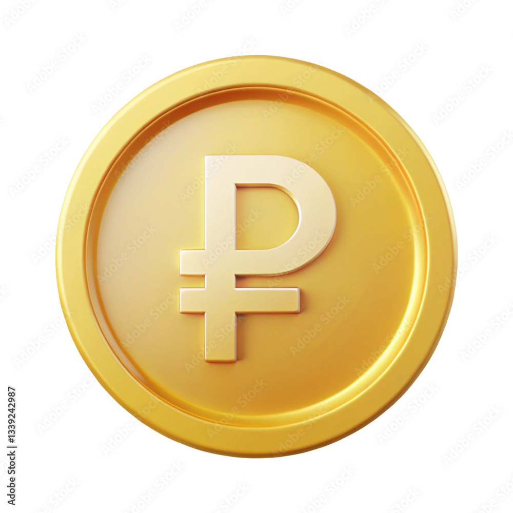 Obraz premium golden pound symbol