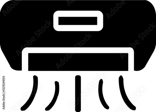 ac glyph icon, cooling, sleep