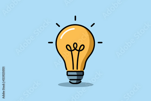 Light bulb icon, concept of innovation and ideas