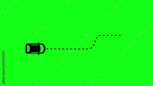 google map location pointer icon animated. car with location icon, travel point concept