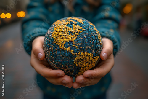  Planet Earth held by multiple hands from different ethnicities, symbolizing multilateral diplomacy, peace, and global cooperation