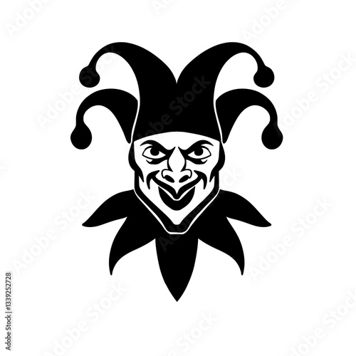 Evil Jester Joker Vector Illustration