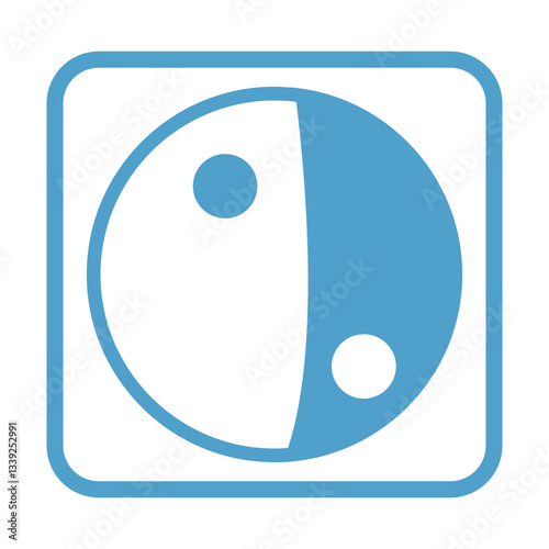 yin yang blue symbol