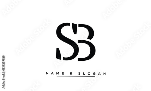 SB, BS Abstract Letters Logo Monogram