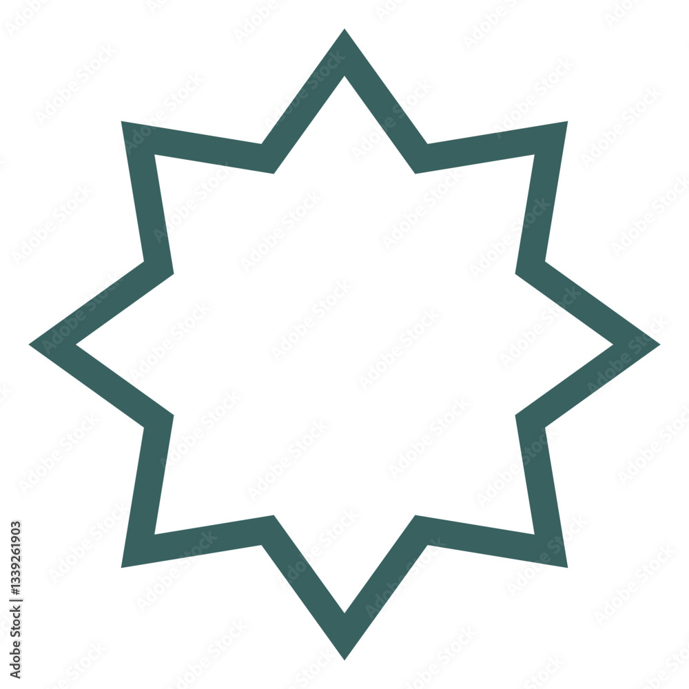 Islamic geometric shapes and ornamental frame icon Islamic geometric shapes and ornamental frame icon
