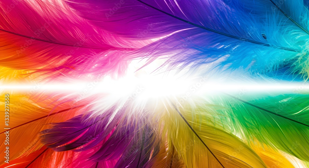 Vibrant Rainbow Feathers: A Symphony of Colors Vibrant Rainbow Feathers: A Symphony of Colors