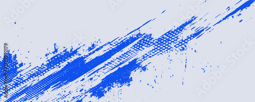 Abstract Blue Diagonal Line Grunge Texture In White Background