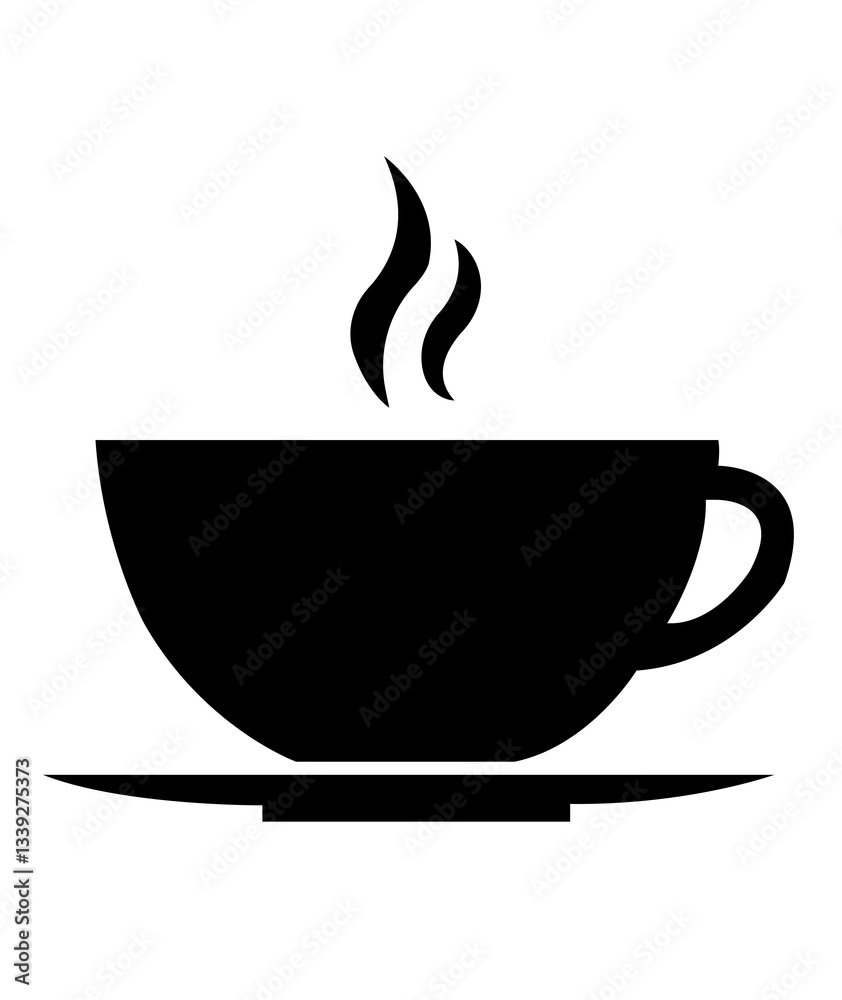 Coffee clip art design on plain white transparent isolated background for card, shirt, hoodie, sweatshirt, apparel, card, tag, mug, icon, poster or badge Coffee clip art design on plain white transparent isolated background for card, shirt, hoodie, sweatshirt, apparel, card, tag, mug, icon, poster or badge