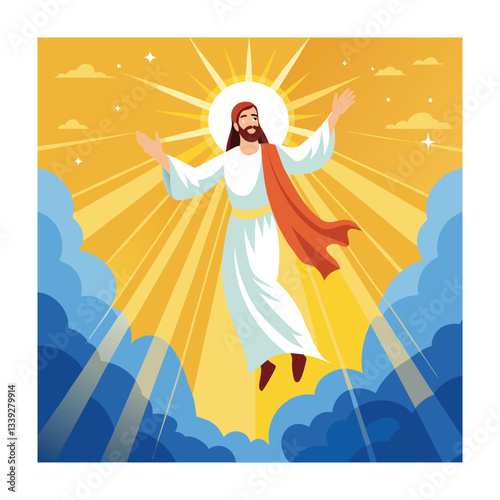 Ascension Day Concept Vector Illustration