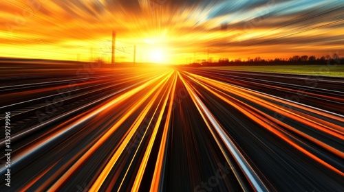 Wallpaper Mural Sunset Speed: A Journey into the Golden Hour Torontodigital.ca