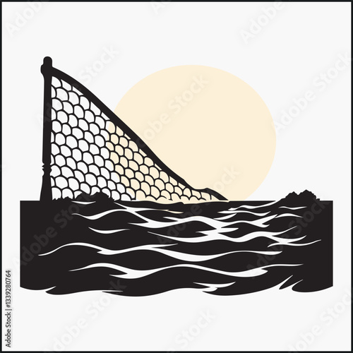 Beach Tennis Net silhouette