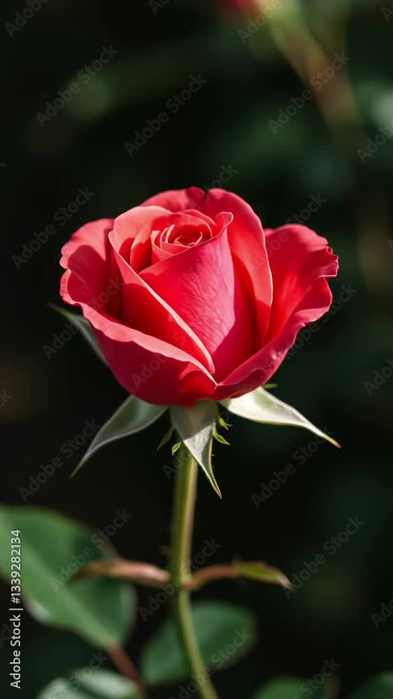 Time-lapse of a blooming rose with delicate petals unfolding Time-lapse of a blooming rose with delicate petals unfolding