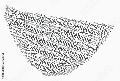 Saint Barthelemy Text Style Regions. Country region names word clouds in French language. Classy vector illustration.