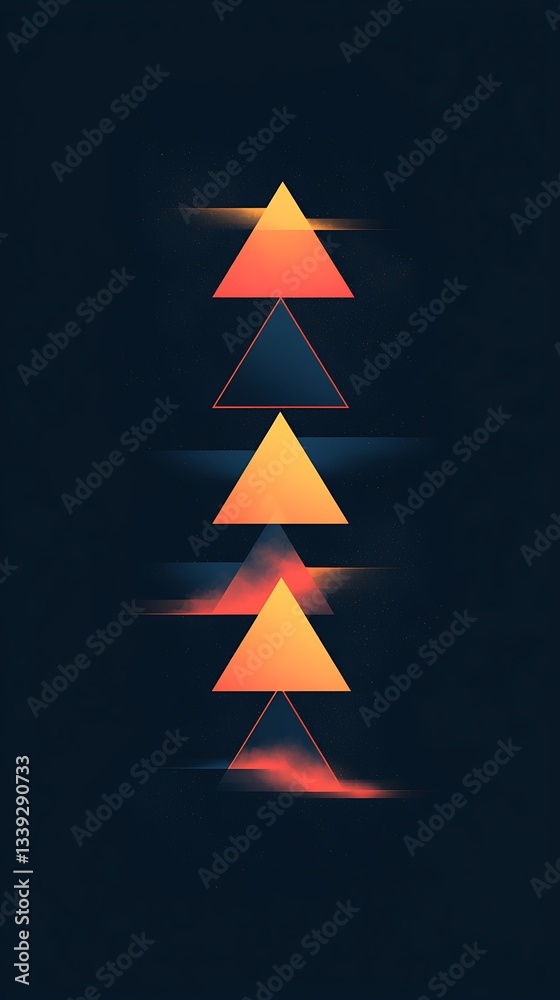 Ascending Triangles for Dark Background. Ascending Triangles for Dark Background.