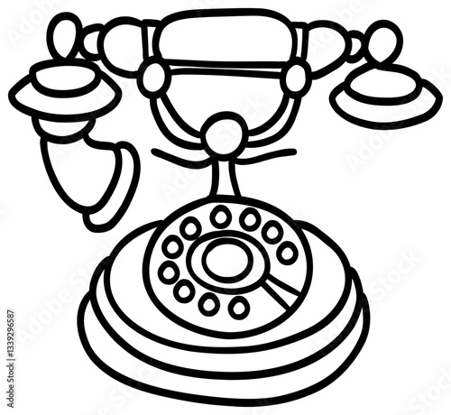 Classic Vintage Telephone sticker