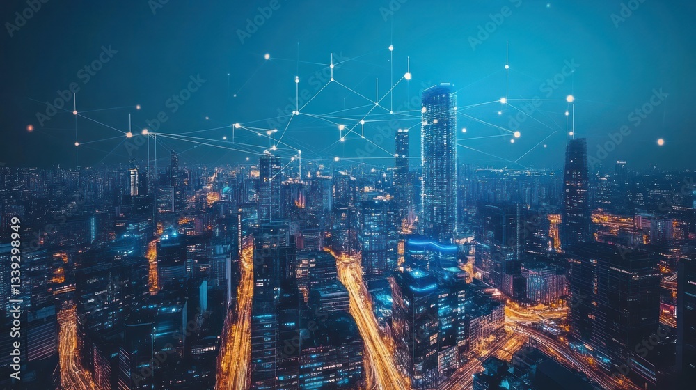 Fototapeta premium Smart City Network