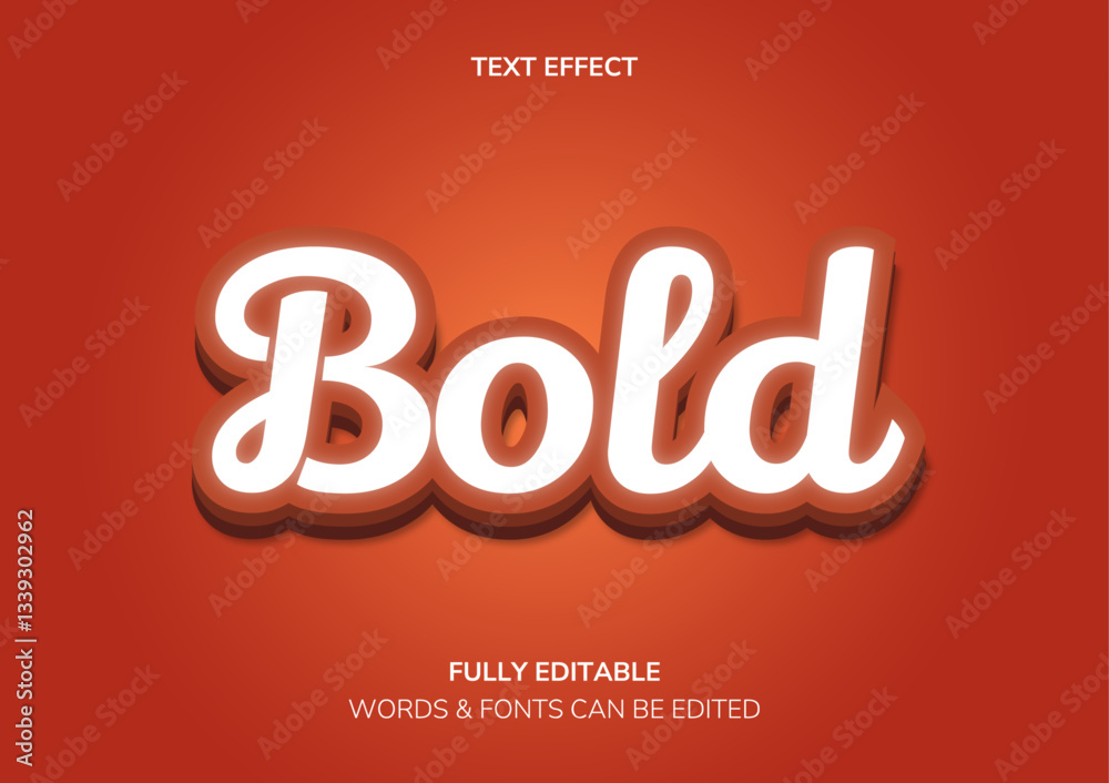 Bold Editable Handwritten Text Effect in Bold Style on Red Background Bold Editable Handwritten Text Effect in Bold Style on Red Background