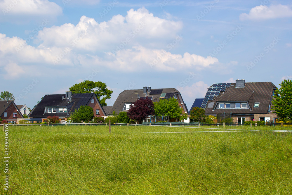 German countryside landscape, Lower Rhine Region