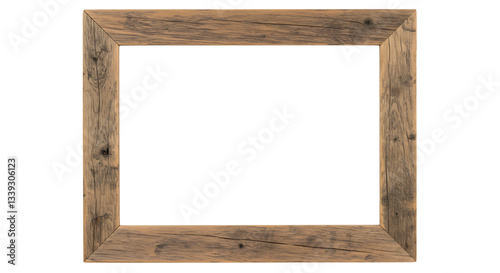 old wooden frame,old wooden photo frame isolated on white background