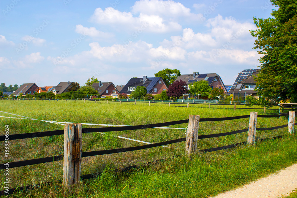 German countryside landscape, Lower Rhine Region