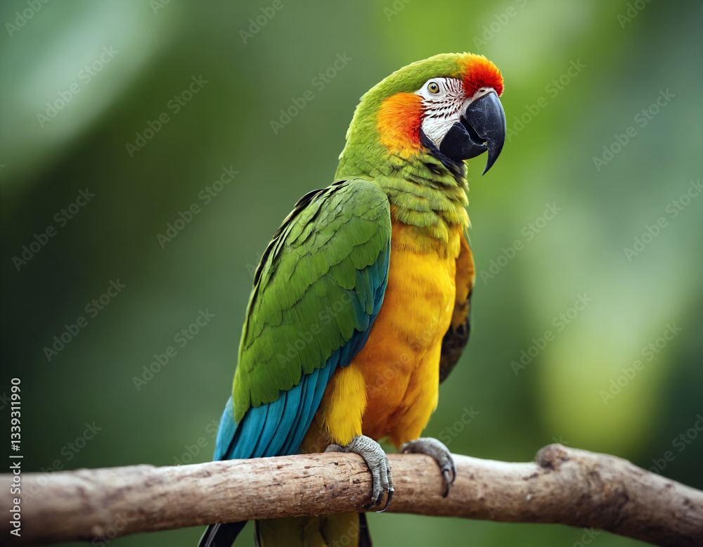 Obraz premium .The parrot Caccadus is sitting on a branch.
